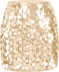 Sequin Bodycon Mini Skirt - Sparkly Stretchy High Waist Party Skirt