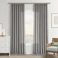 Grey Linen Curtains 96 Inches Long for Elegant Living Spaces