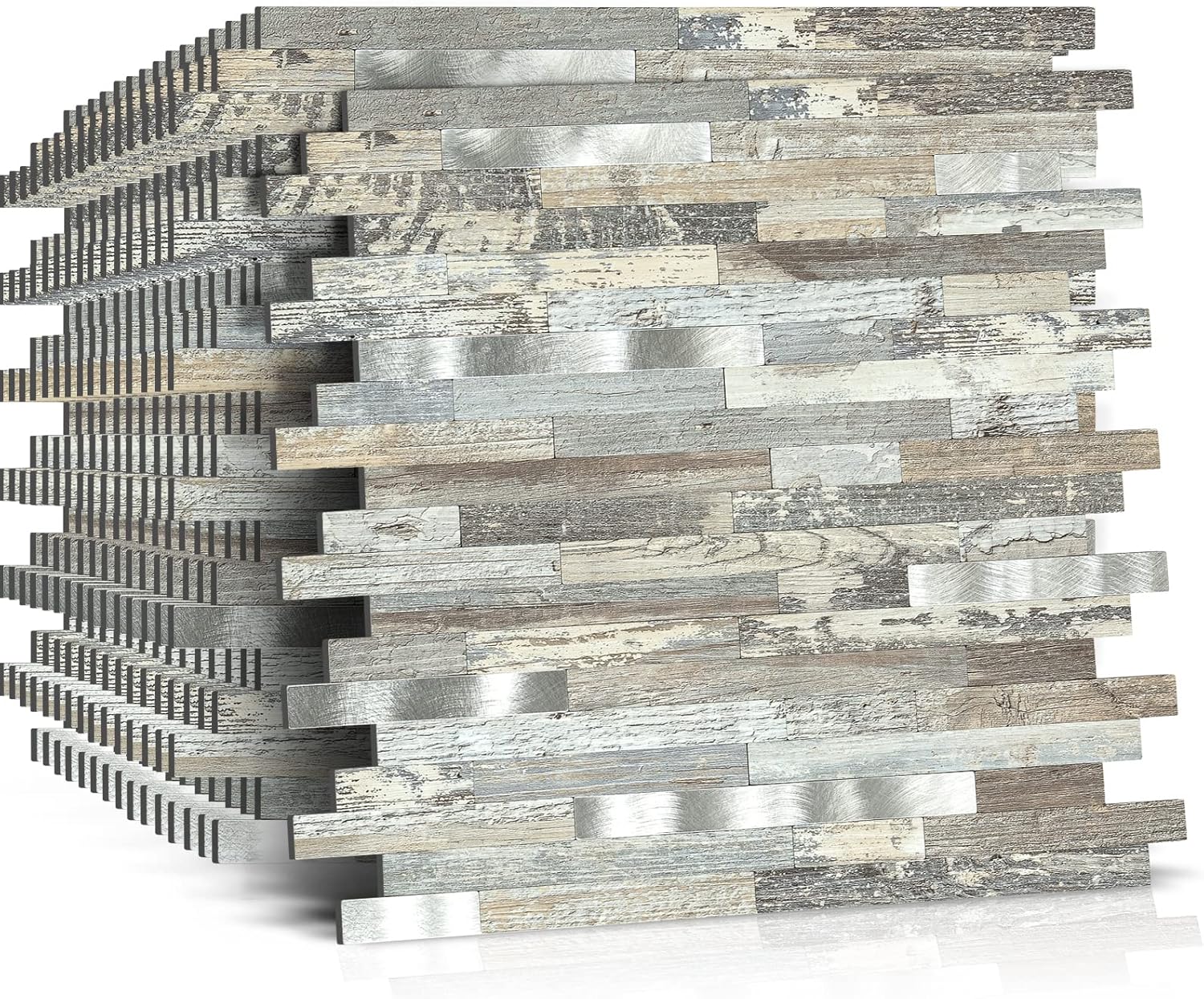Midcard 10 Pieces Peel and Stick Backsplash for Kitchen Use