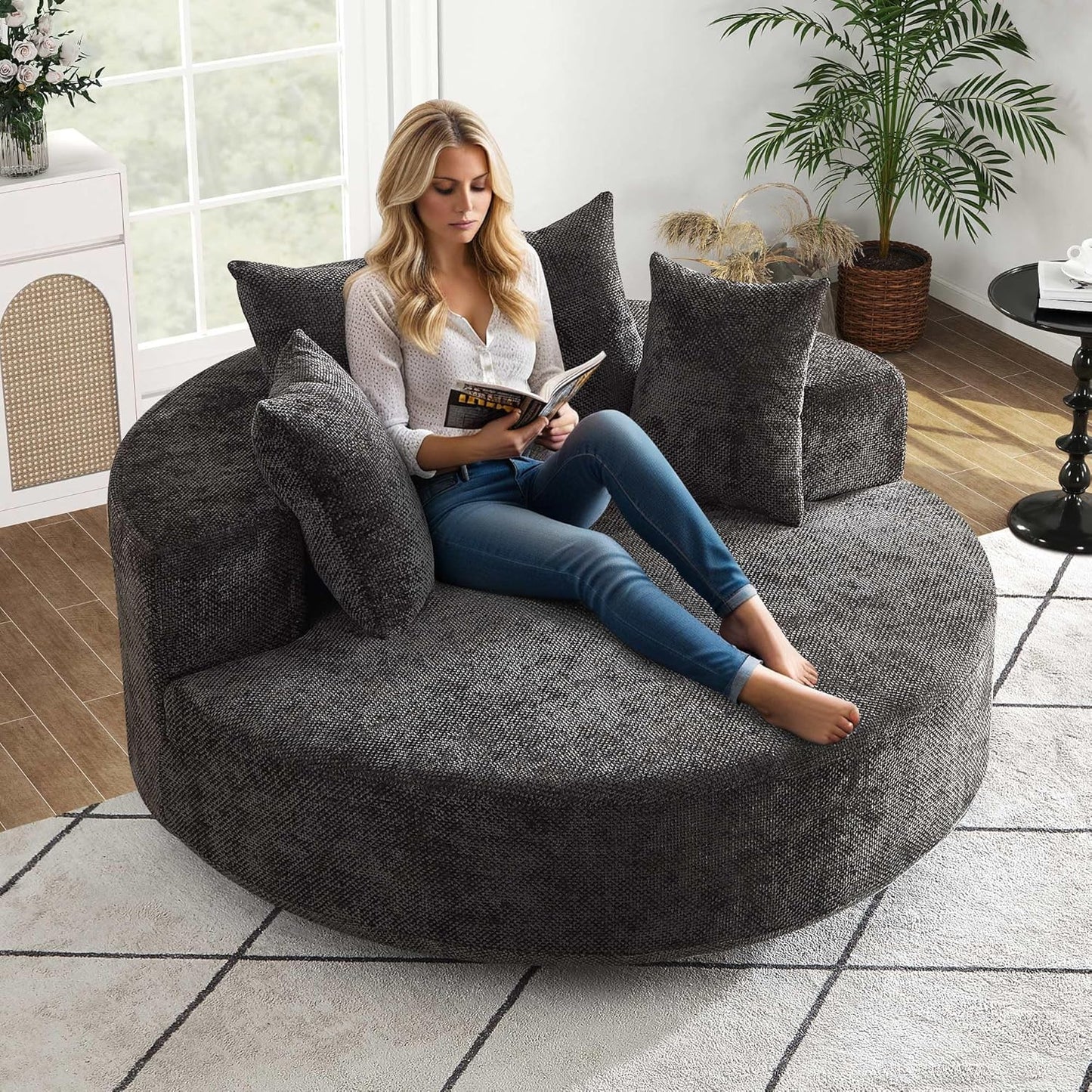 Modern Oversized Swivel Chair for Ultimate Comfort