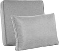 Patio Cushion Covers - Waterproof Outdoor Cushion Covers Set (4, Dark