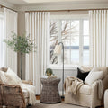 Extra Wide 60 in Pinch Pleat Curtains 90 in Length - Thick Linen