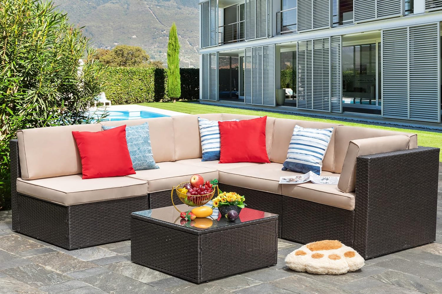 Vongrasig 6 Piece Patio Furniture Set for Outdoor Comfort
