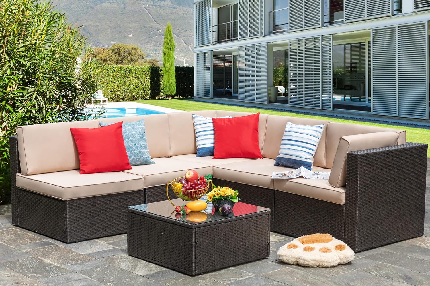 Vongrasig 6 Piece Patio Furniture Set for Outdoor Comfort