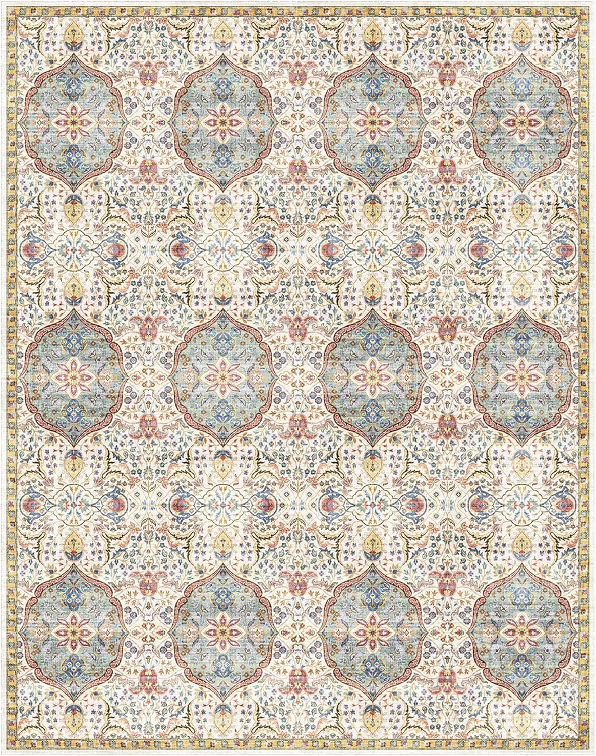 Gertmenian Indoor Bohemian Area Rug - Vibrant 8x10 Design