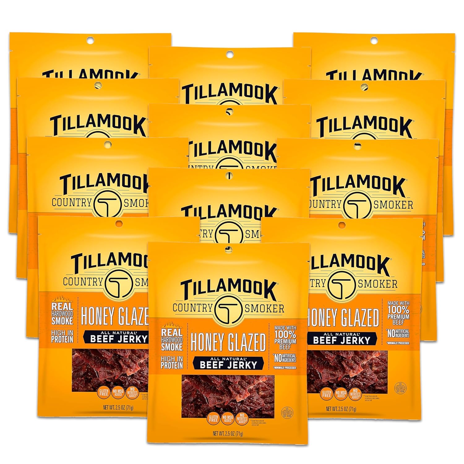 Tillamook Country Smoker Honey Glazed Beef Jerky, 2.5 Ounce