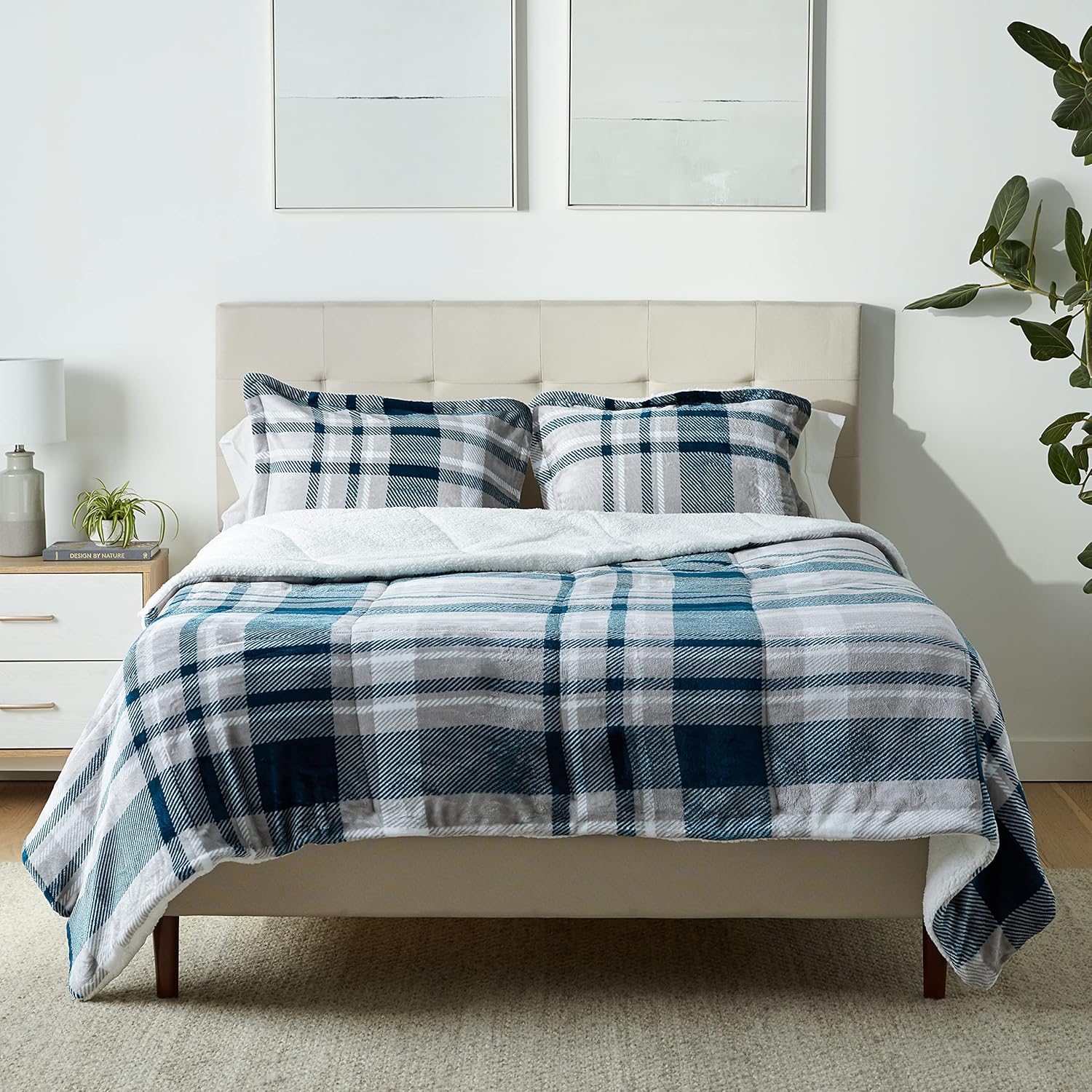 Ultra-Soft Micromink Sherpa Bedding Set for Full/Queen Beds
