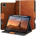 KingBlanc Case for iPad Pro 12.9 - Bicolor Vegan Leather Cover