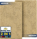 Muddy Mat 2-Piece Beige Medium 30in x 19in - Highly Absorbent Chenille