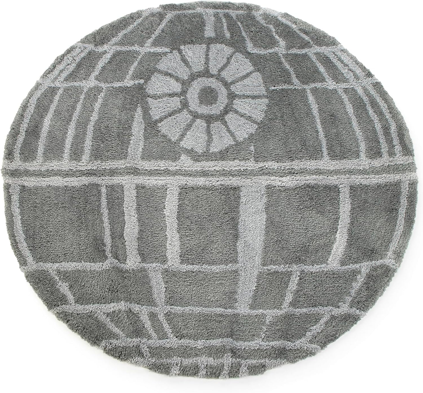 Star Wars Death Star Plush Grey Fluffy Accent Rug for Kids