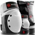 SKATEWIZ Knee and Elbow Pads Adult - Durable Protective Skate Pads