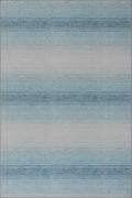Pandora Blue Machine Washable Rug Runner 2.5 x 8 ft - Easy Care Runner