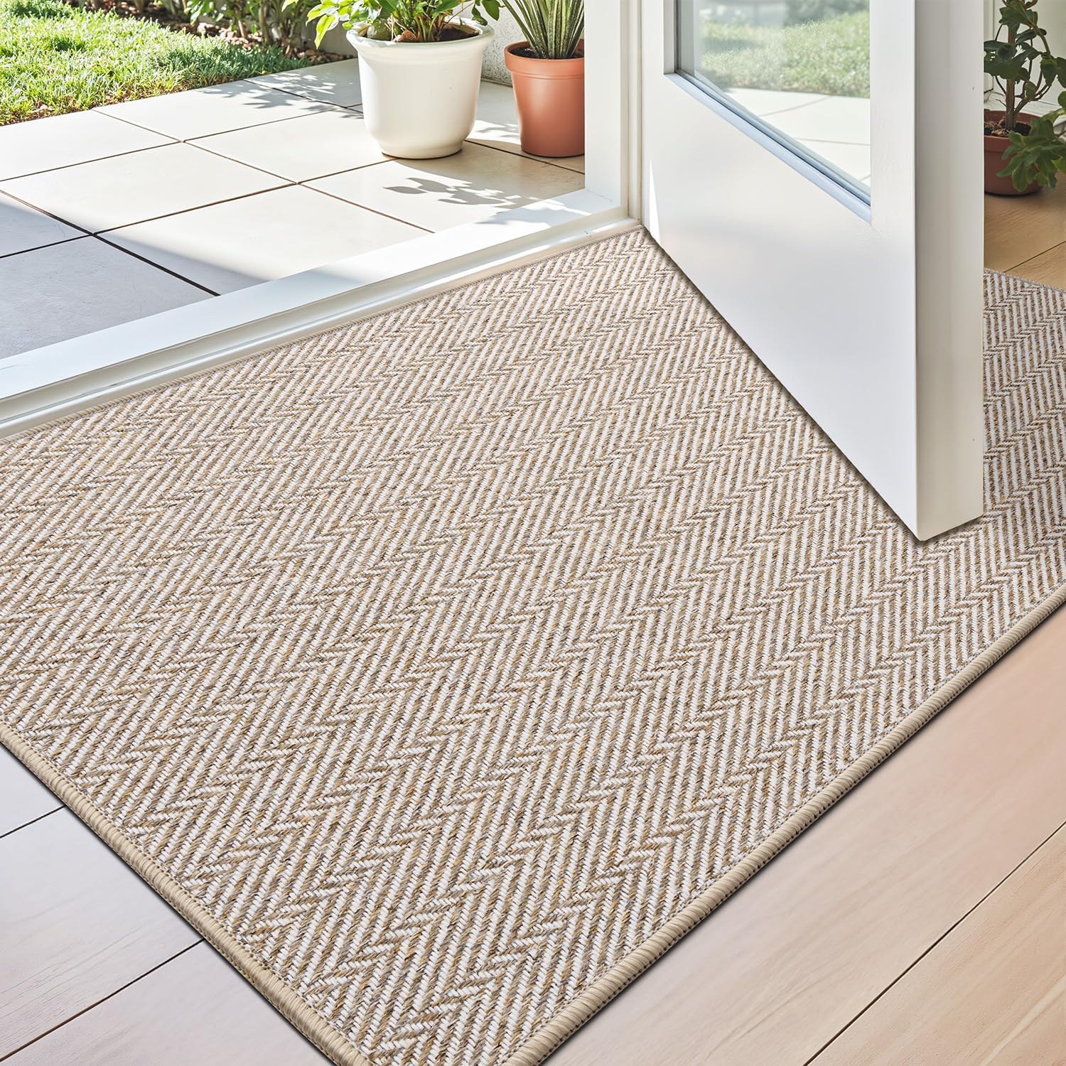 LUMI Ultra Thin Indoor Door Mat with Non Slip Rubber Backing