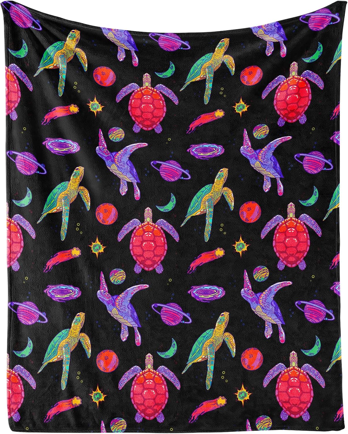 Sea Turtle Blanket - Soft Flannel Twin Size Cozy Throw Gift