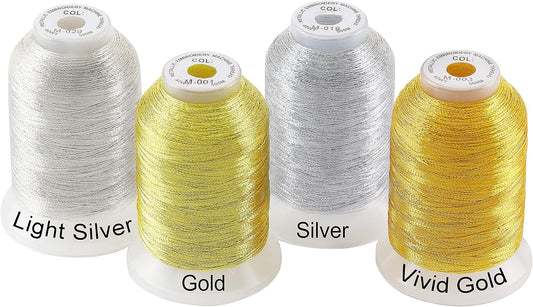 Metallic Embroidery Thread Kit for Stunning Designs