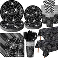 Halloween Spiderweb Party Supplies 452 Pcs for 50 Guests - Complete