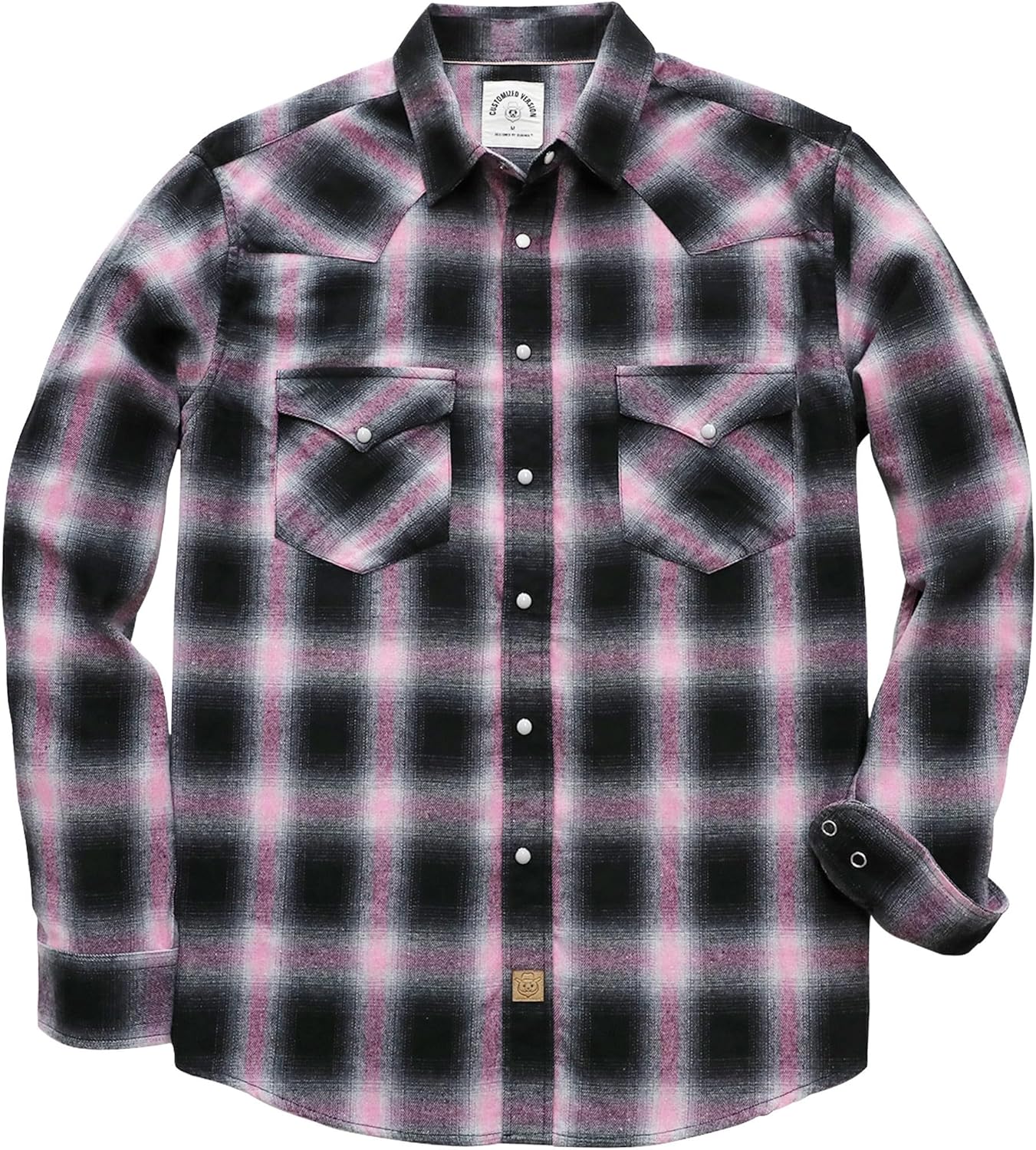 Dubinik Flannel Shirt for Men - Vintage Pearl Snap Plaid Style