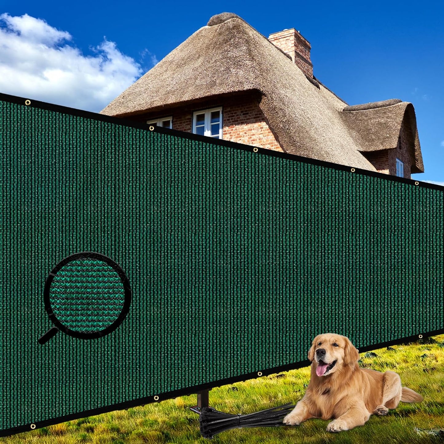 Shade&Beyond 6ft X 25ft Heavy Duty Privacy Screen for Outdoor Use