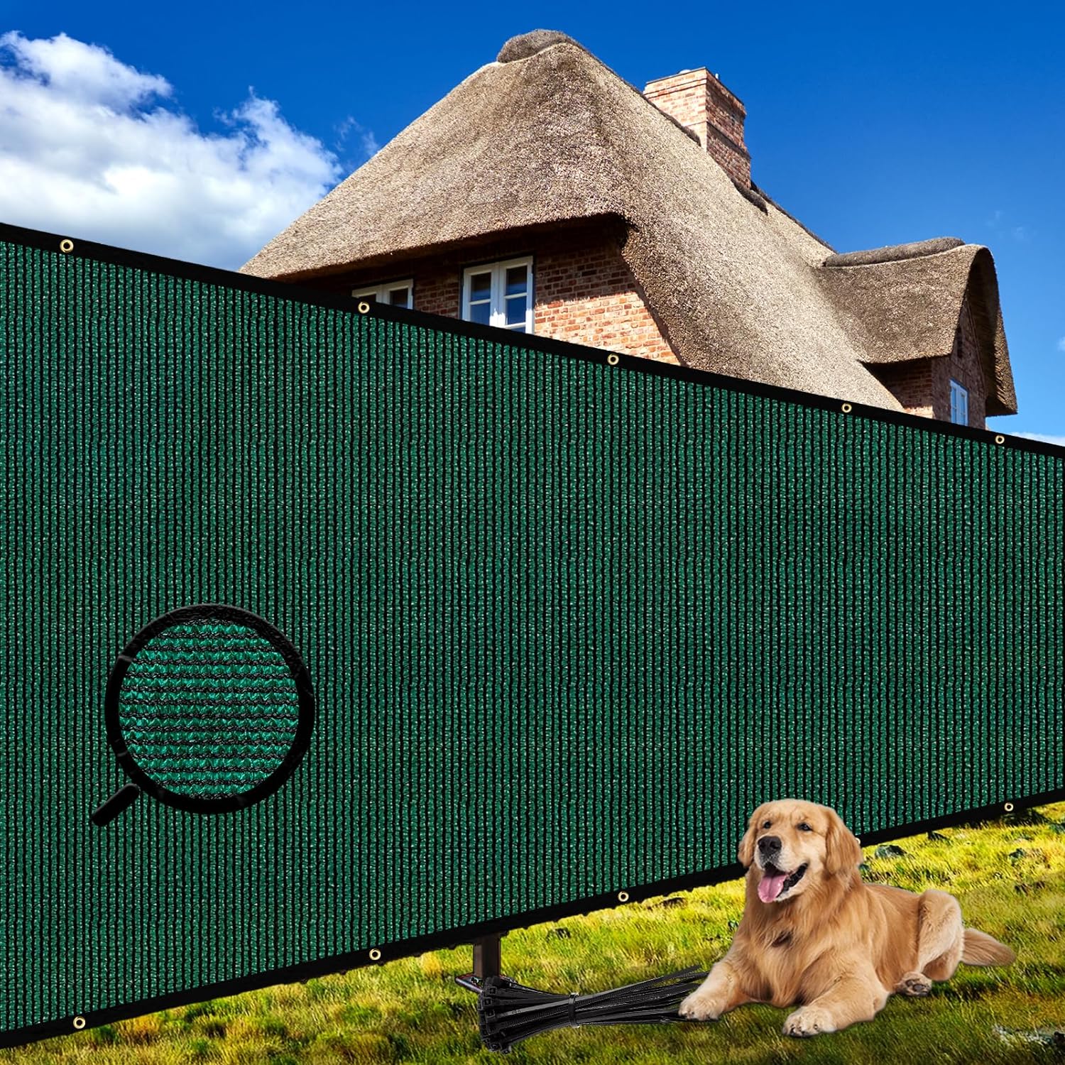 Shade&Beyond 6ft X 25ft Heavy Duty Privacy Screen for Outdoor Use
