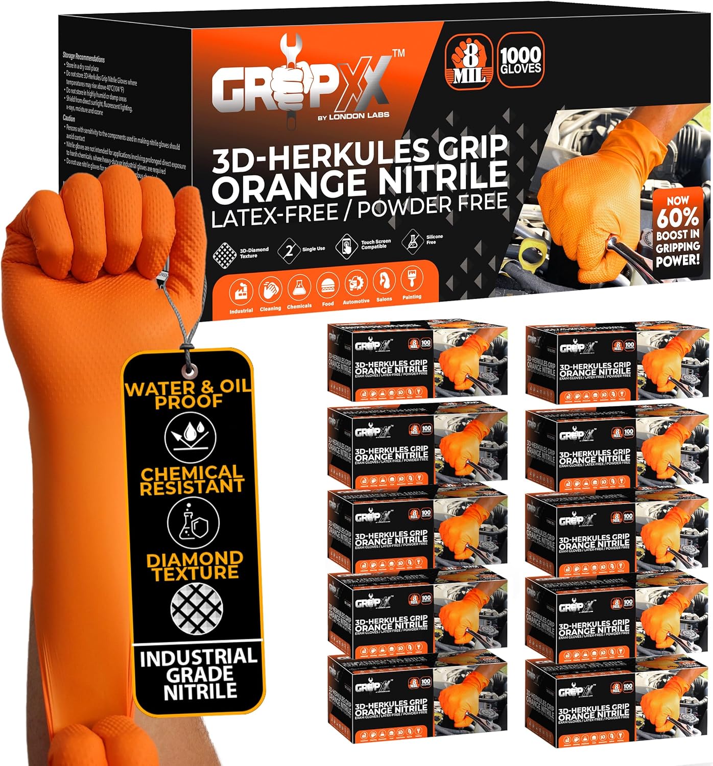 Herkules Grip Heavy Duty Nitrile Gloves for Ultimate Protection