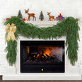 Palonu 4 Pcs 5 ft Norfolk Garland Set - Realistic Faux Pine for Mantle