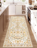 Serissa Boho Washable Runner Rug 2x6 - Soft Non-Slip Vintage Yellow