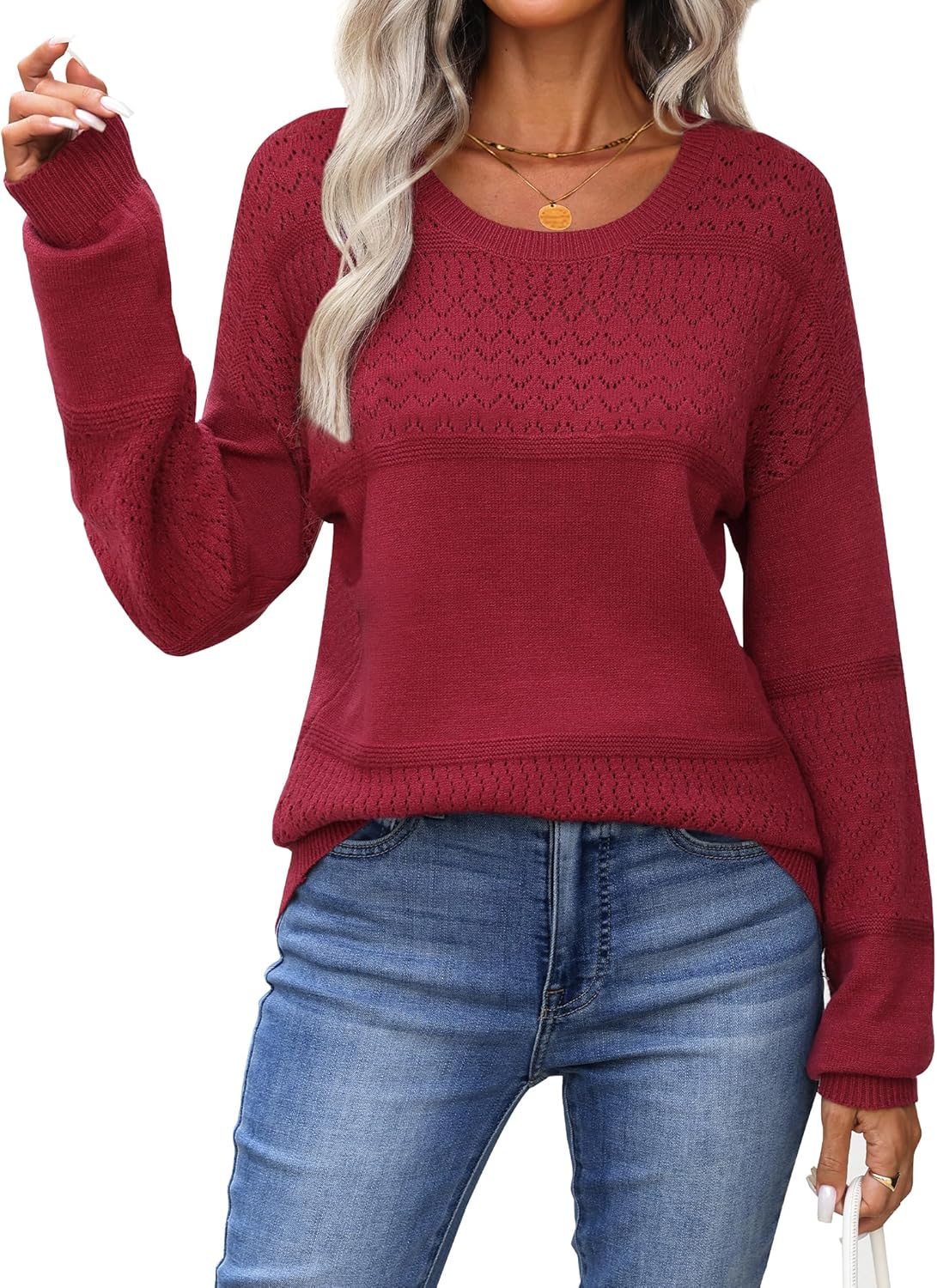 Zeagoo Sweaters for Women Long Sleeve Soft Knit Pullover