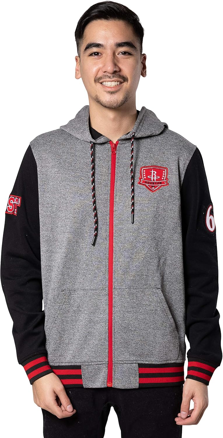 Ultra Game Men's NBA Official Super Soft MVP Full Zip Hoodie