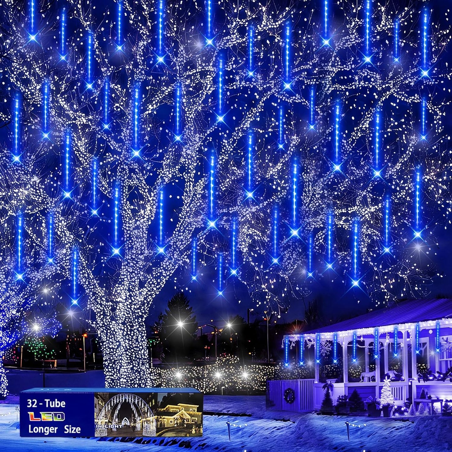 Stunning Meteor Shower Lights for Outdoor Christmas Decor