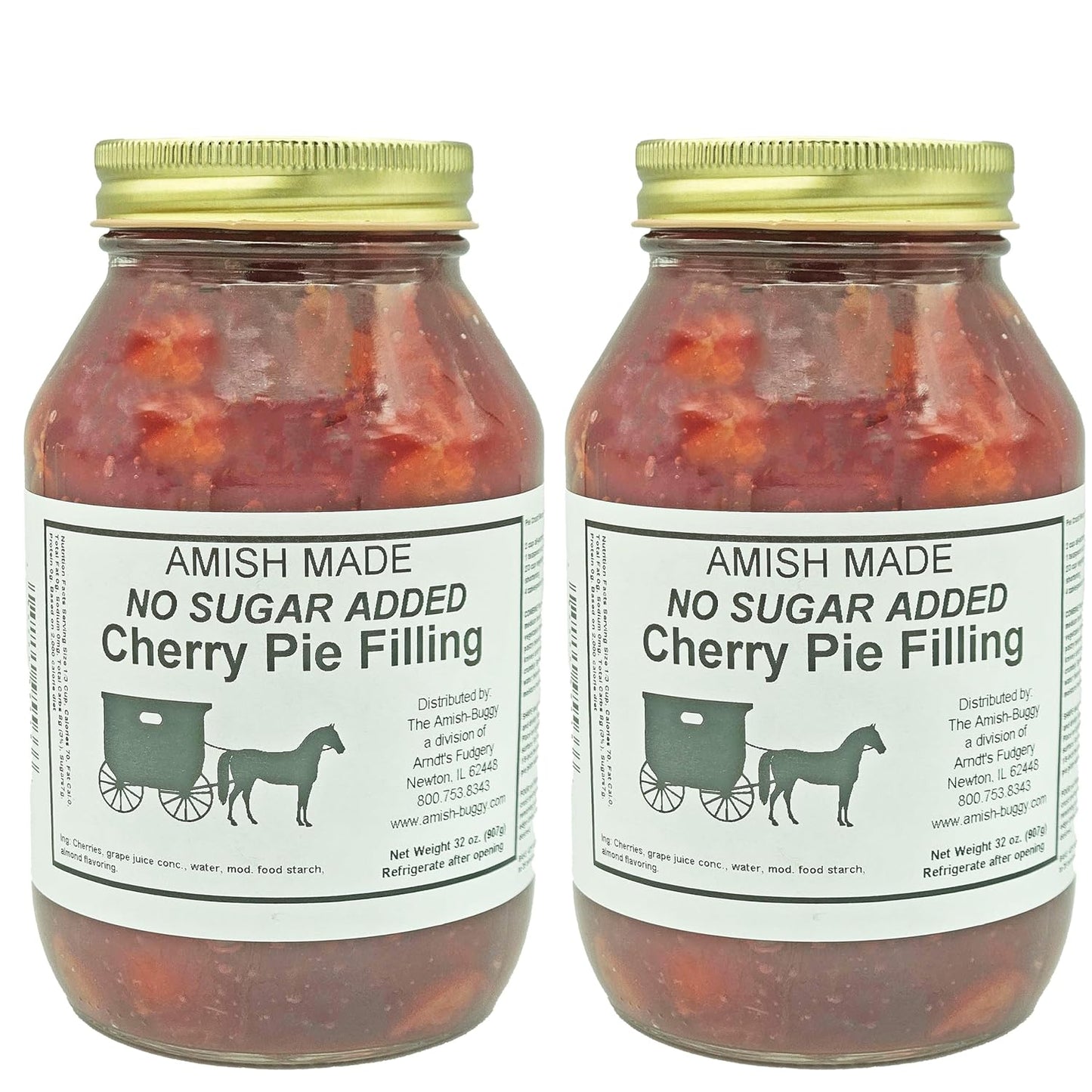 Amish Pie Filling No Sugar Added Cherry - Perfect for Pies