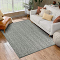 LEEVAN Washable Area Rug 4x6 - Reversible Cotton Blend for High