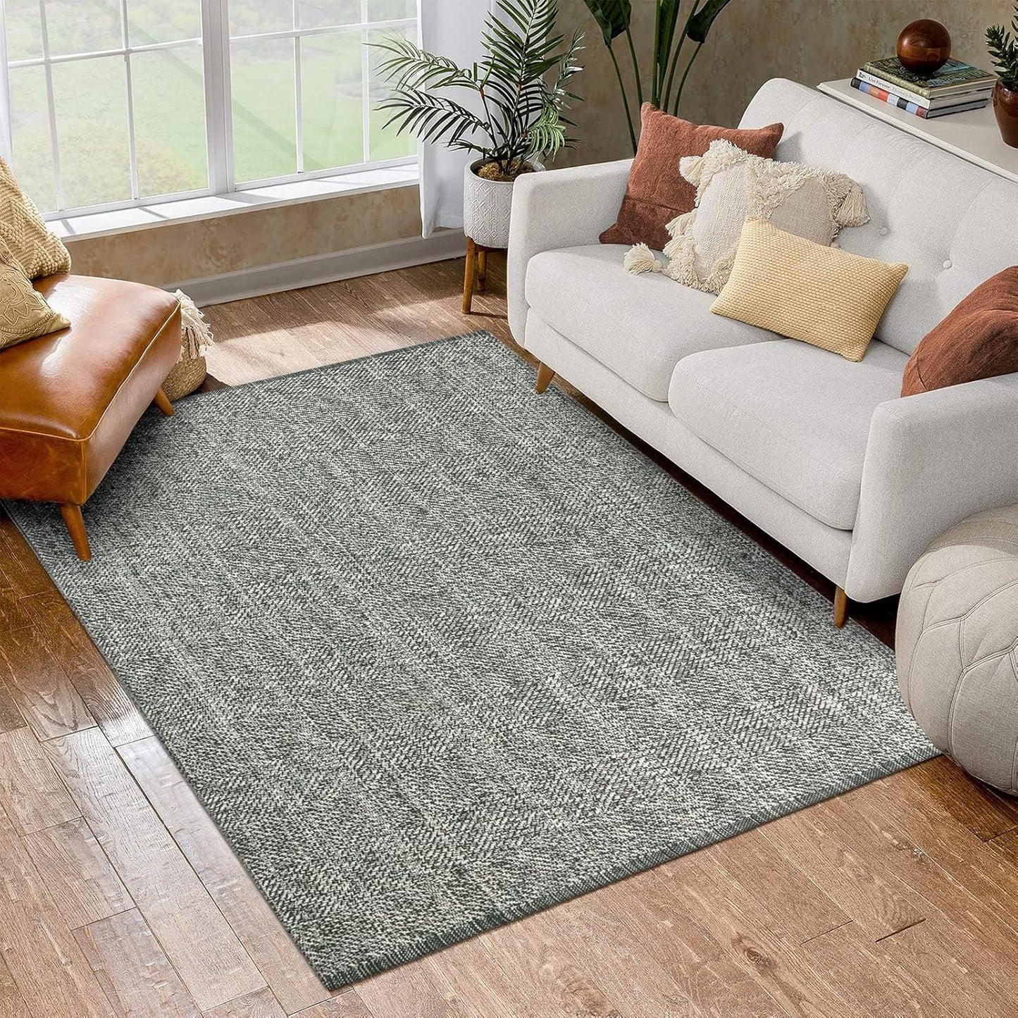 LEEVAN Washable Area Rug 4x6 for Living Room and Bedroom