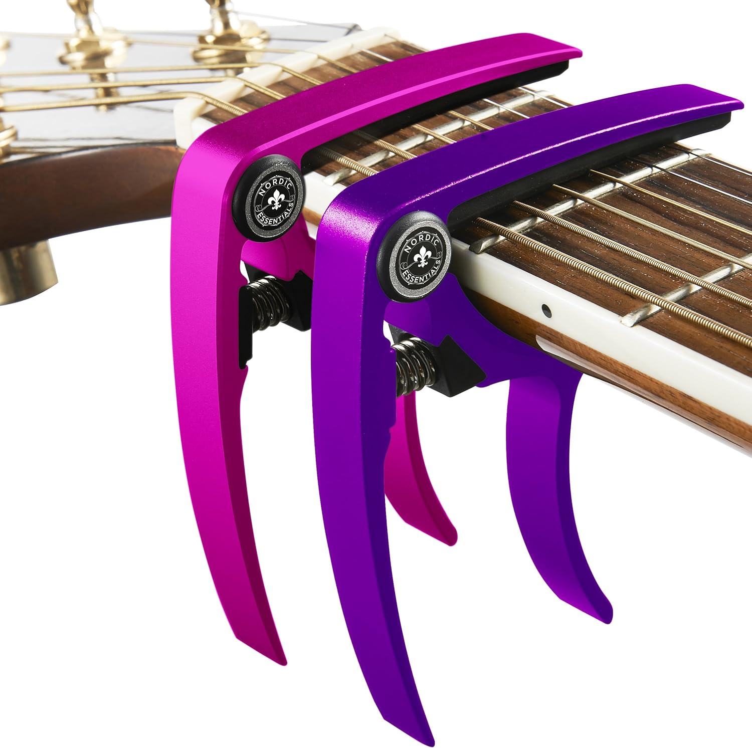 Ultra Lightweight Aluminum Guitar Capo Duo for Multiple Instruments - Nordic Essentials