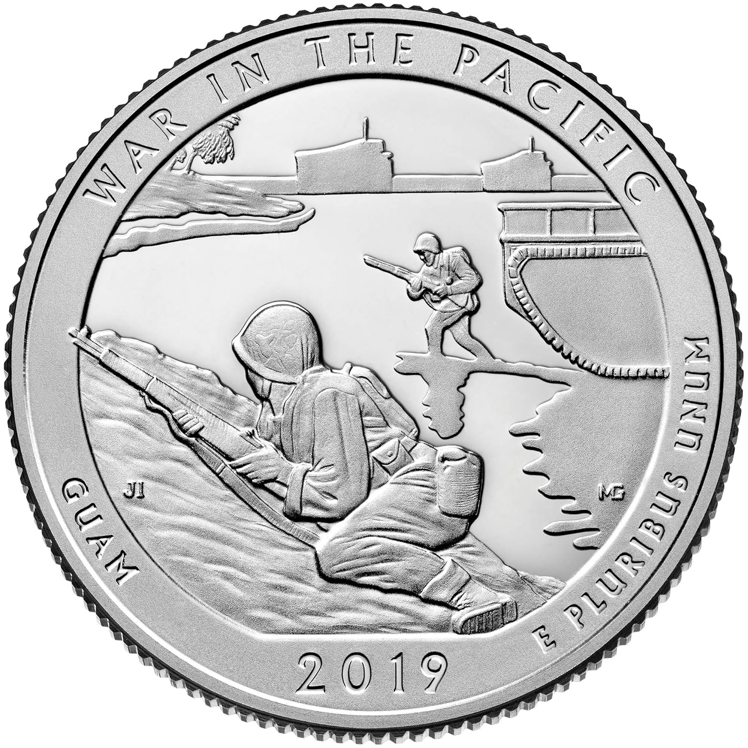 2019 W War In The Pacific Guam Quarter Uncirculated Coin Review