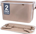 CleverMade Collapsible Laundry Basket Hamper 2-Pack - Space Saving