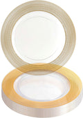 PARTY BARGAINS 13-Inch Charger Plates - Elegant Clear Gold Rim