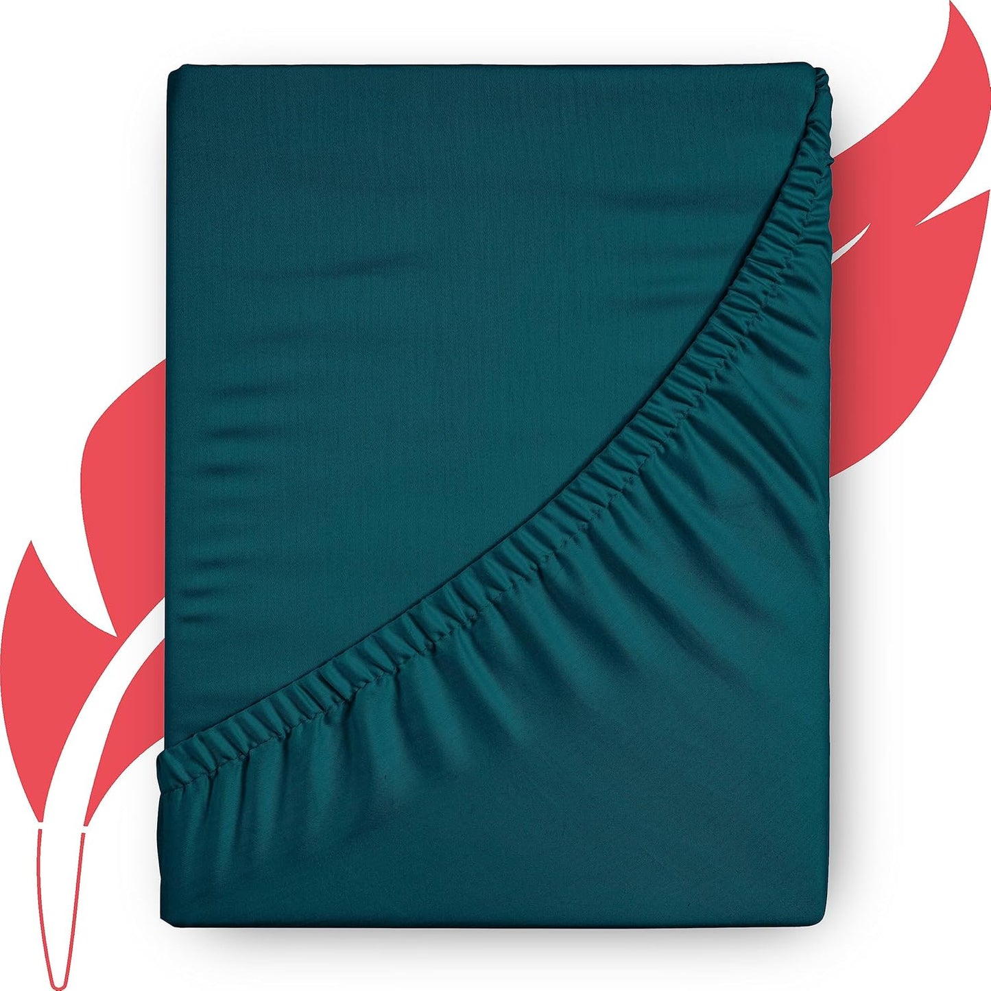 Luxurious 100% Egyptian Cotton King Fitted Sheet for Comfort