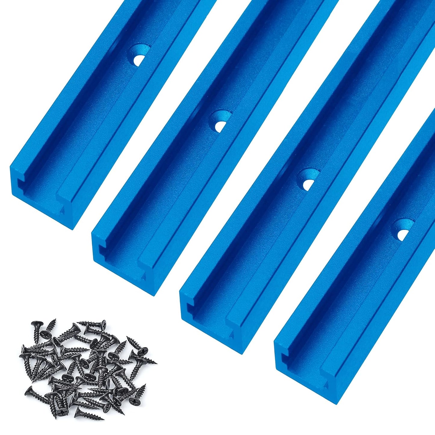 Aluminum 48 Inch T-track with Wood Screws for Woodworking