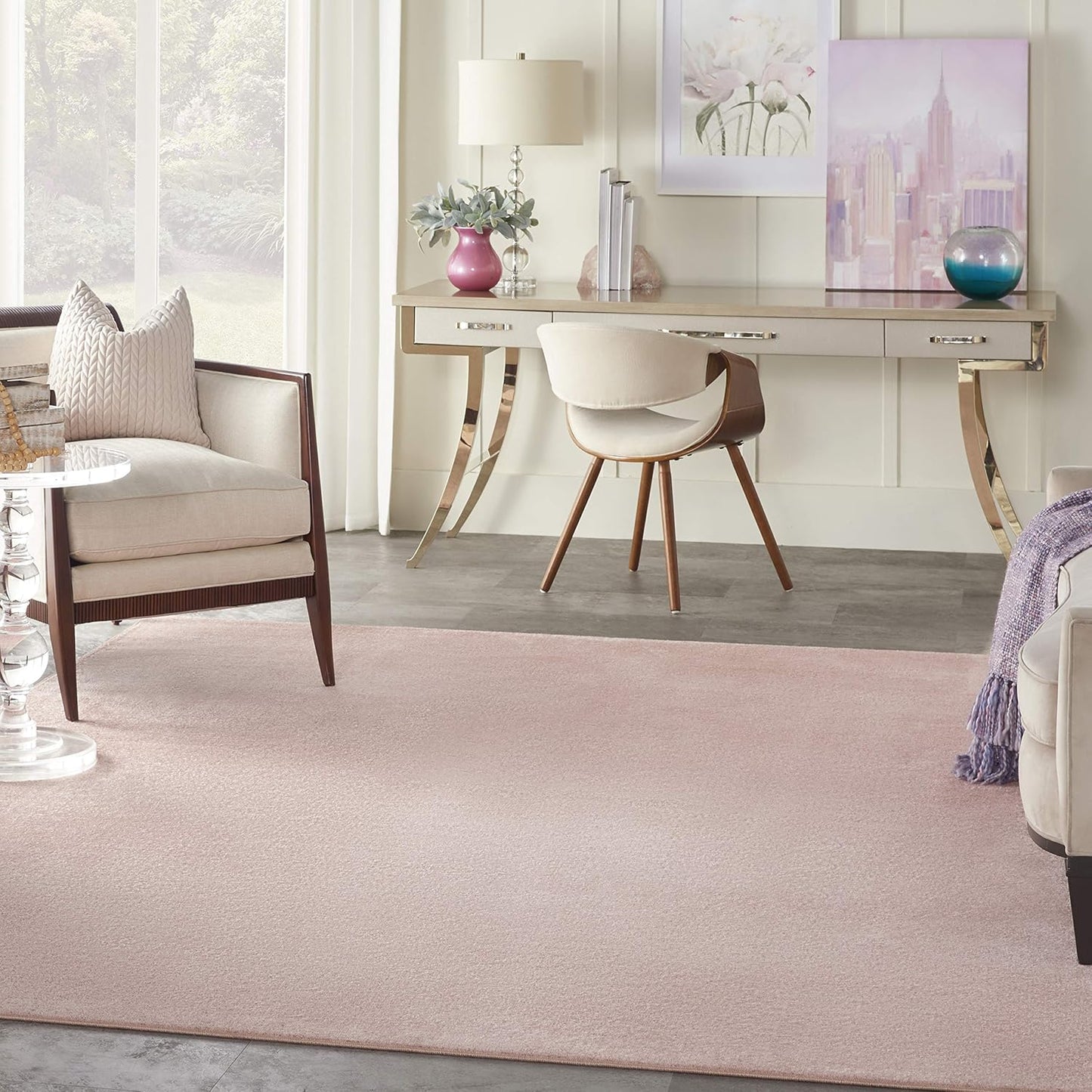Nourison Essentials Indoor/Outdoor Pink 9ft x 12ft Area Rug Review