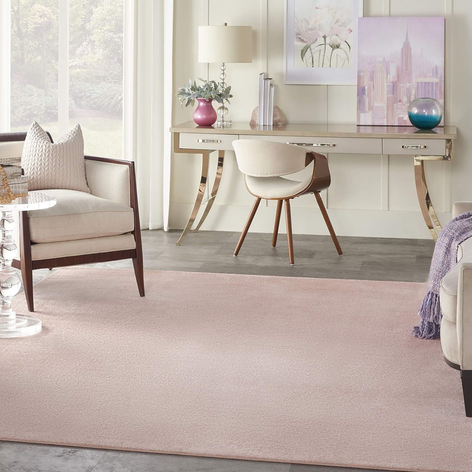 Nourison Essentials Indoor/Outdoor Pink 9ft x 12ft Area Rug Review