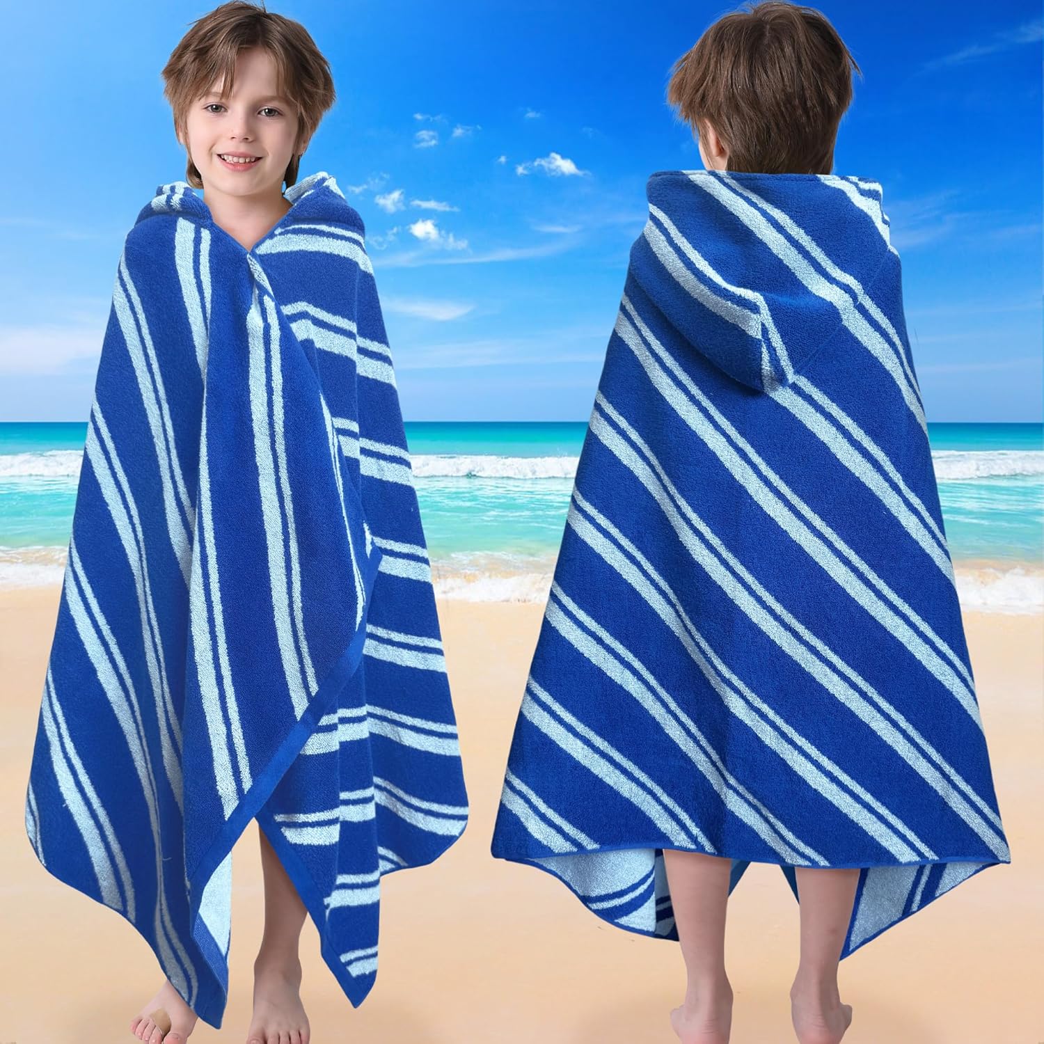 Hooded Bath Towels for Kids by VOOVA & MOVAS - Soft & Absorbent