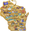 Wisconsin State Shaped Cutting Board and Charcuterie Platter