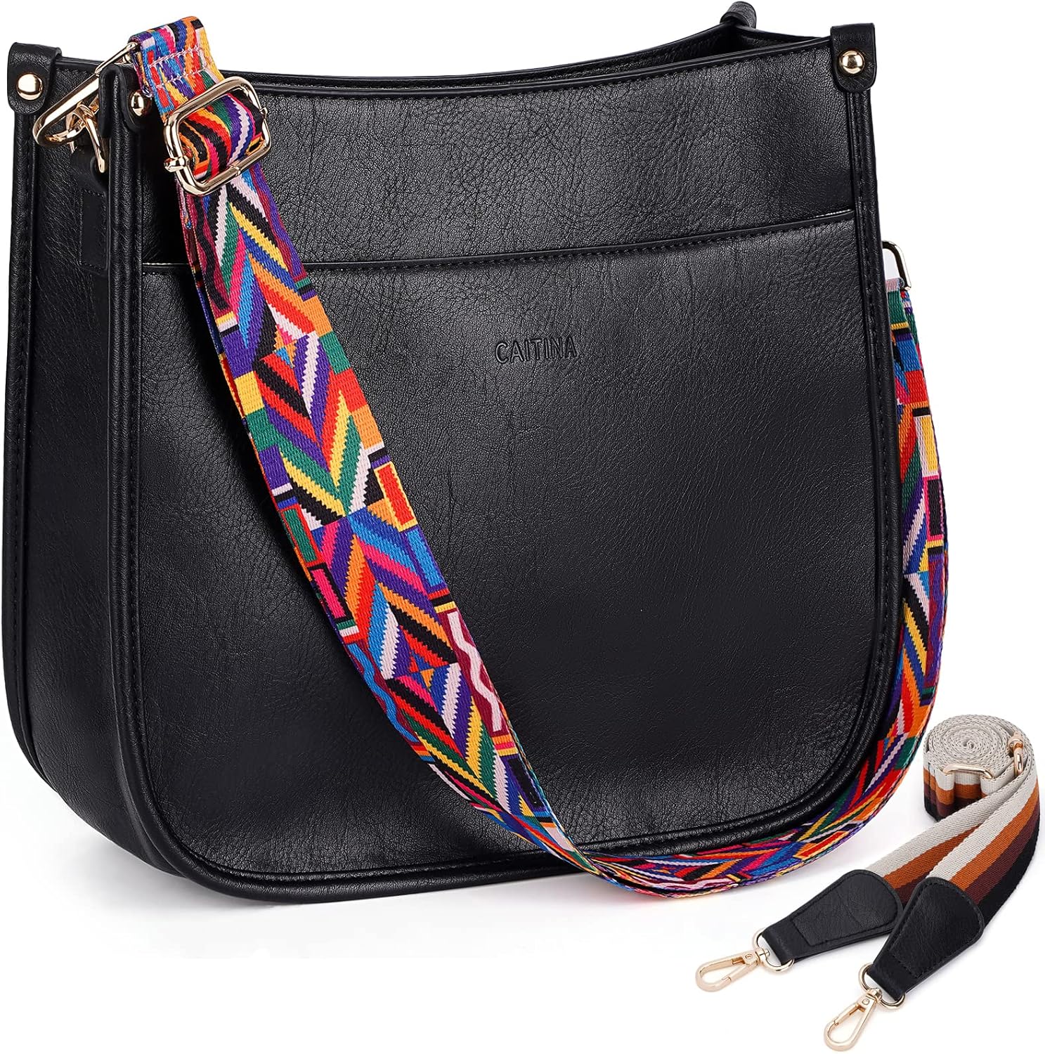 Trendy Vegan Leather Crossbody Bag for Women with Adjustable Straps