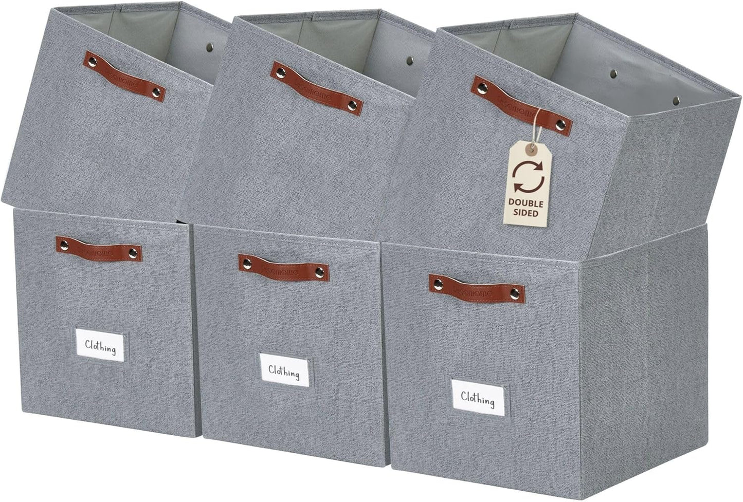 DECOMOMO Storage Cubes - 13x13x13 Fabric Organizer Bins