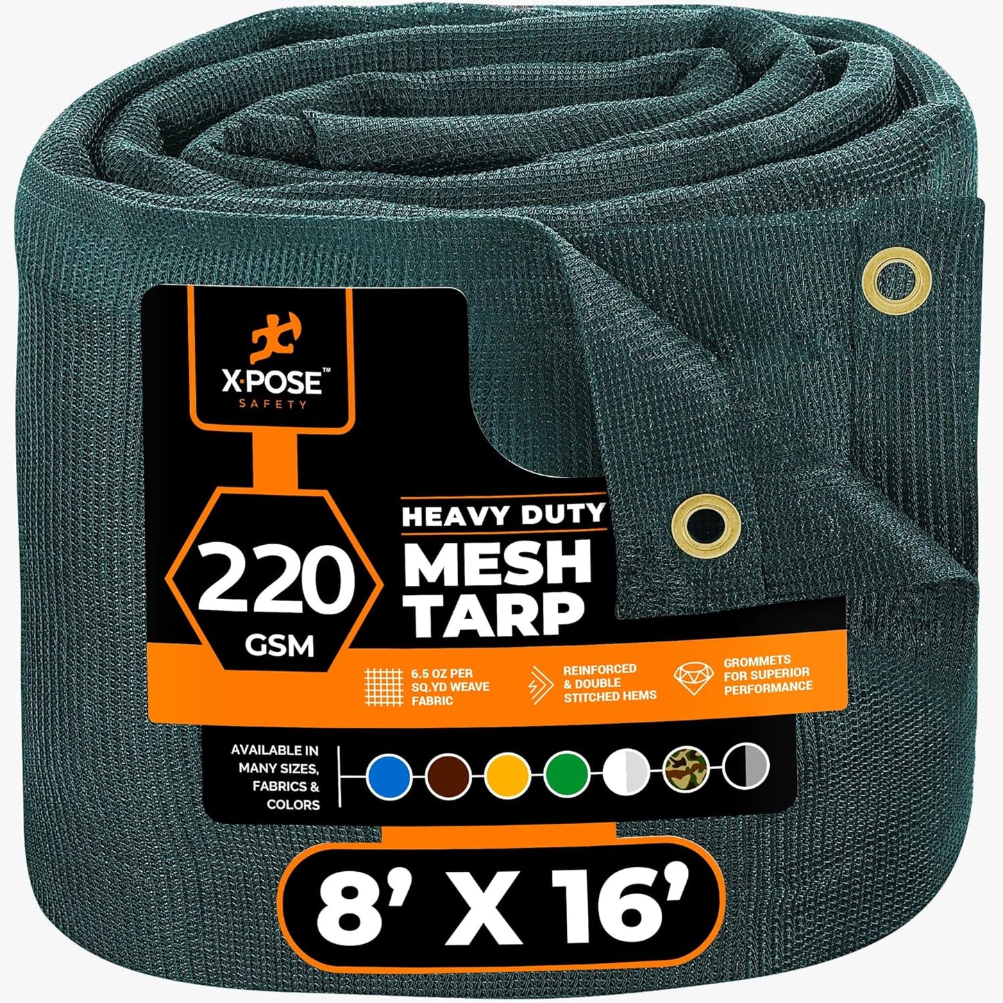 Xpose Safety Heavy Duty Green Mesh Tarp for Shade and Protection