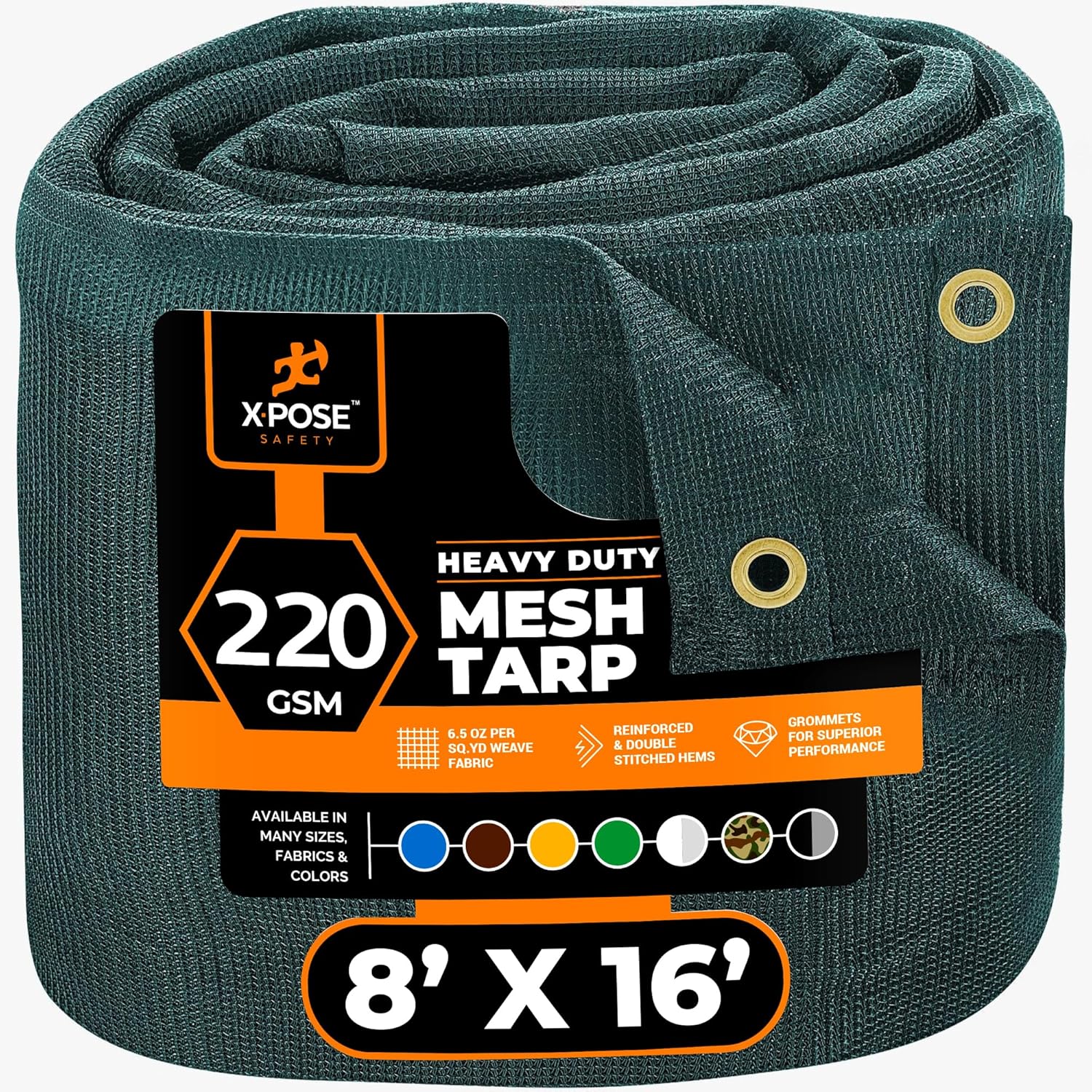 Xpose Safety Heavy Duty Green Mesh Tarp for Shade and Protection