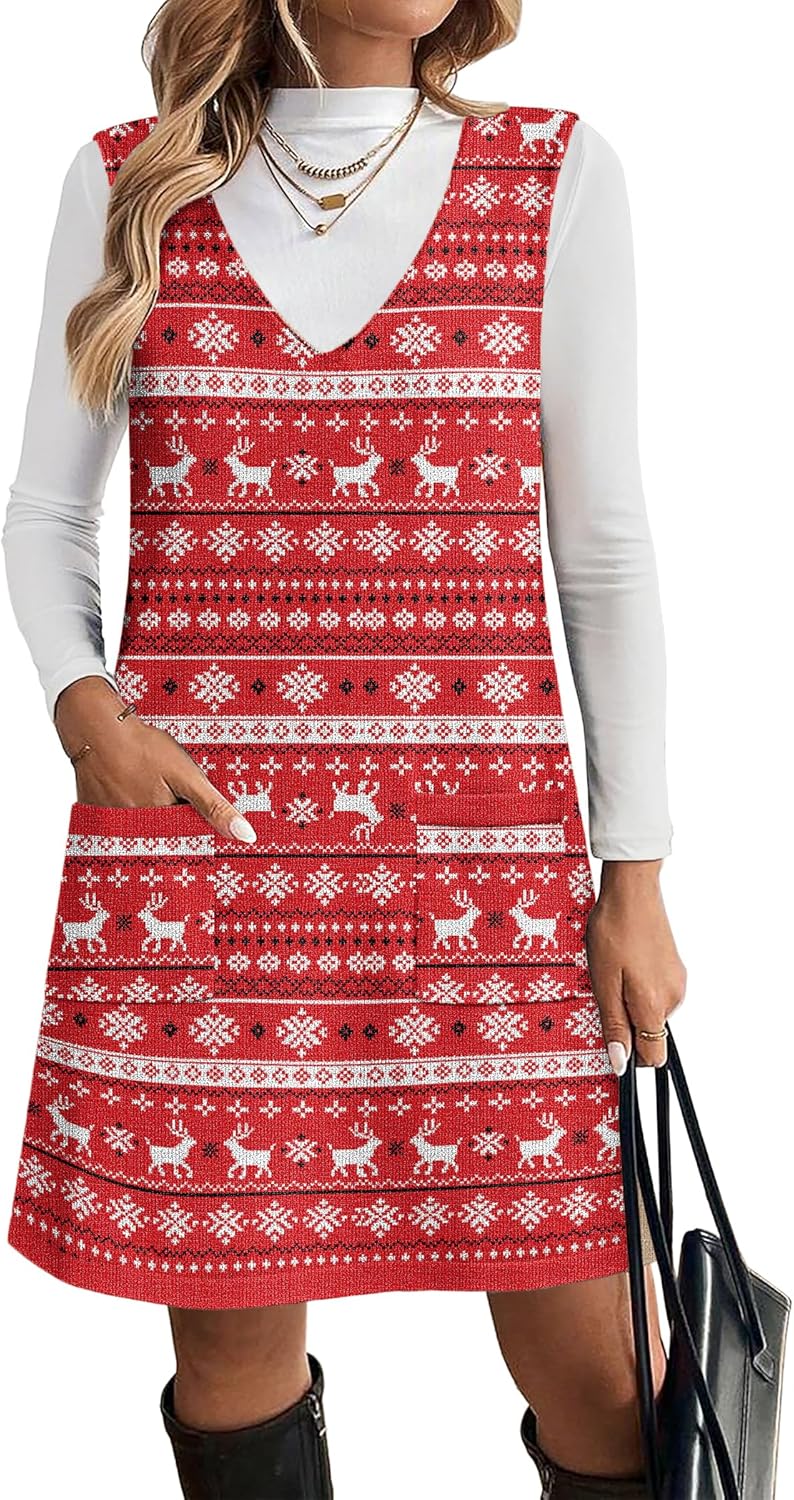 Stylish Zeagoo Women's Sweater Vest Dress for Fall 2025