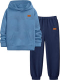 Boys Clothes Ribbed Long Sleeve Hoodie and Sweatpants Set
