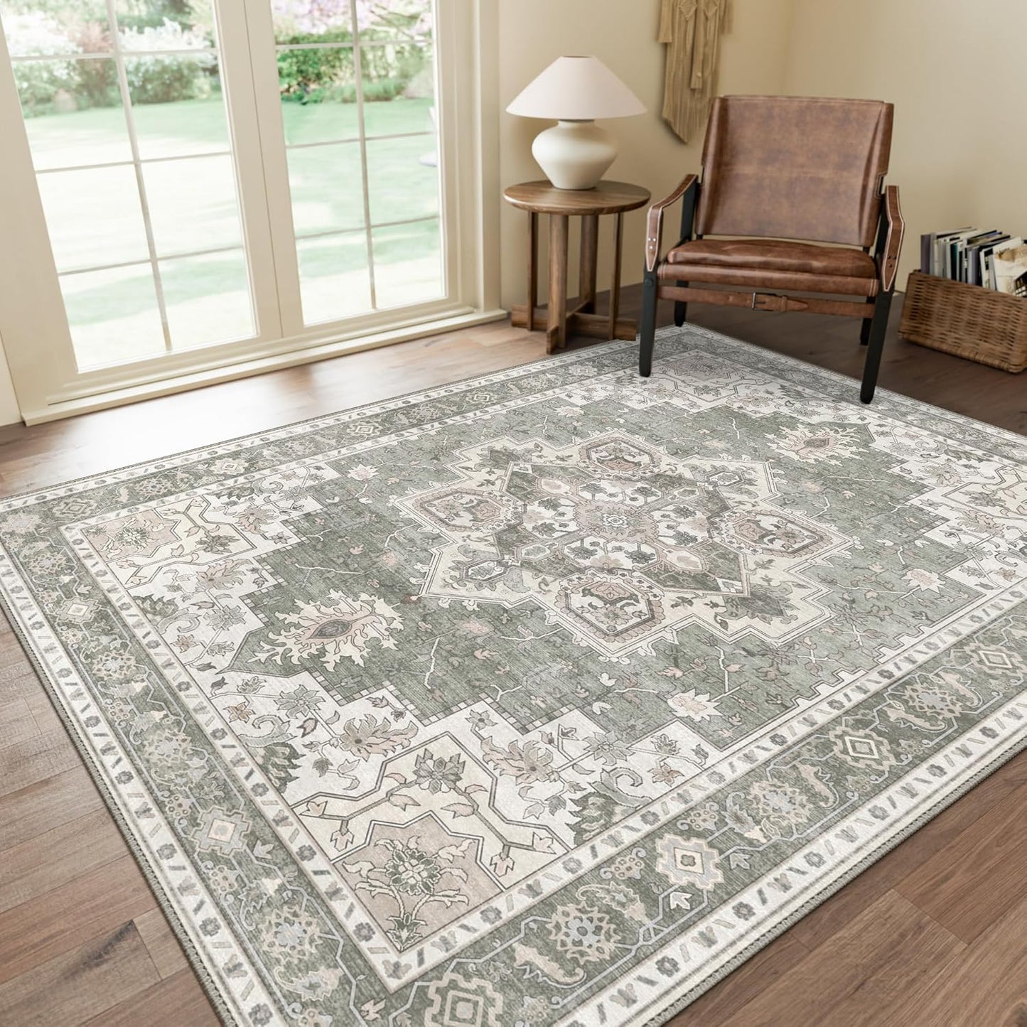 GENIMO 8x10 Area Rugs for Living Room, Vintage Chenille Rug