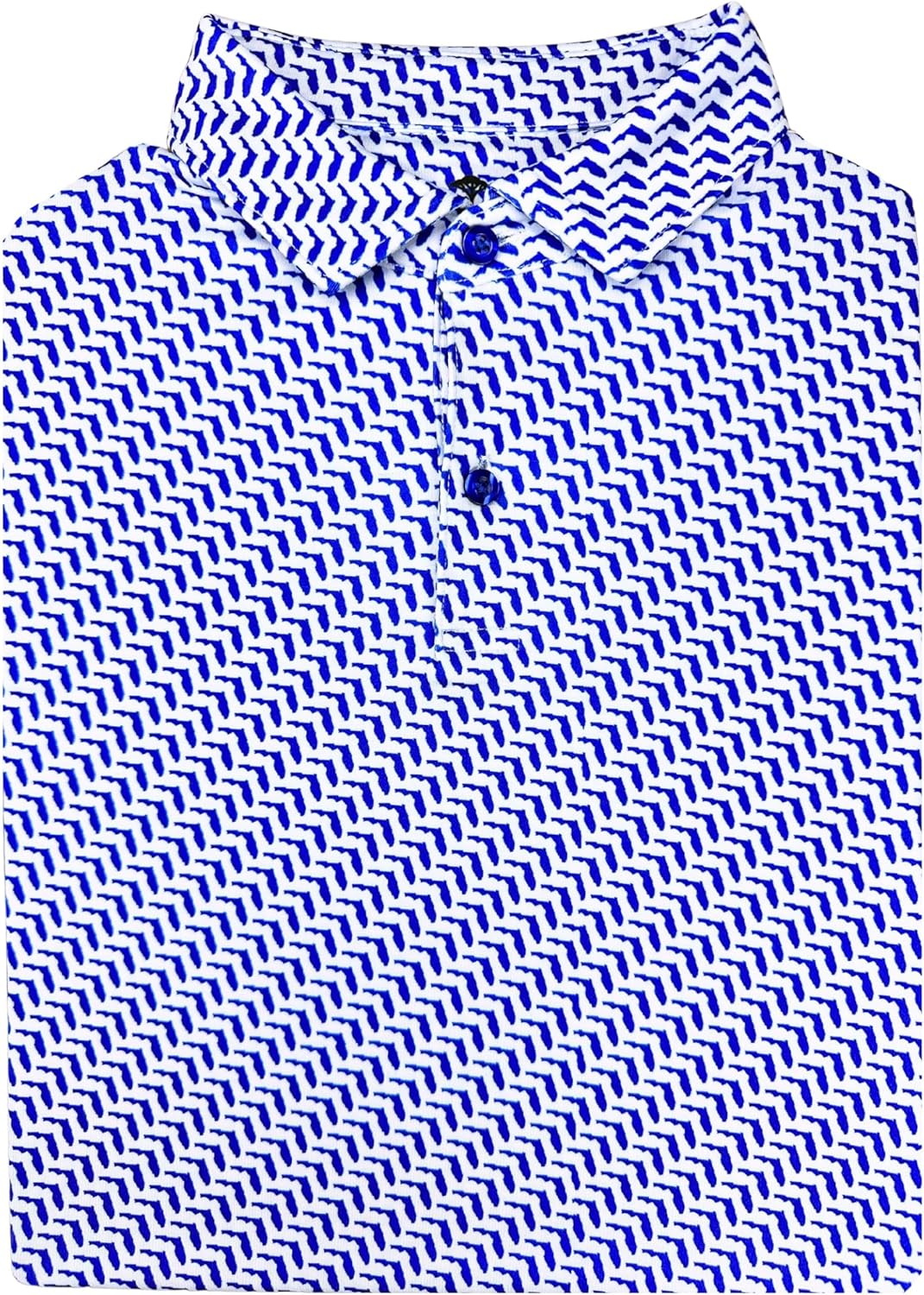 State Print Golf Shirt for Men - Moisture Wicking Performance Polo